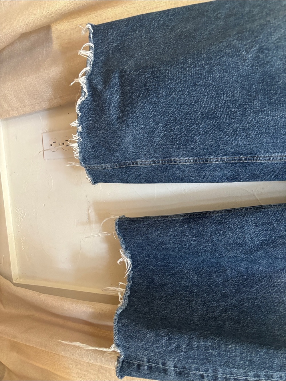 Agolde wide leg raw hem jeans - Picture 7 of 12